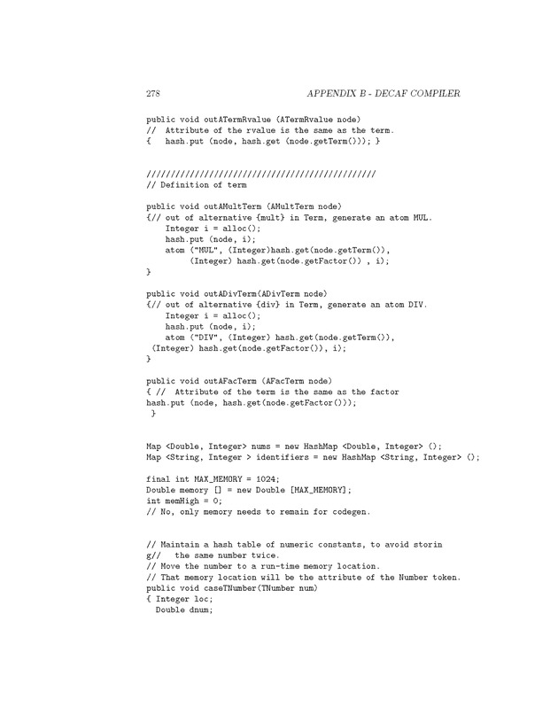 Compiler Design: Theory, Tools, and Examples - Page 278